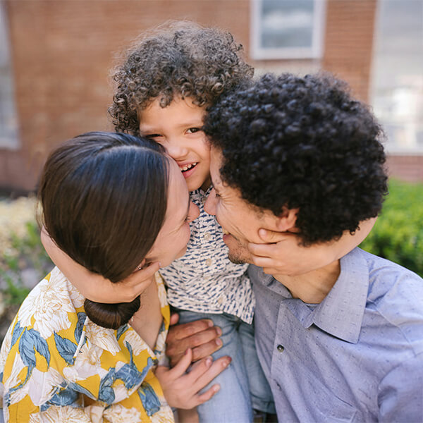 Happy family reunited - I-601 hardship waiver helps keep families together in the United States